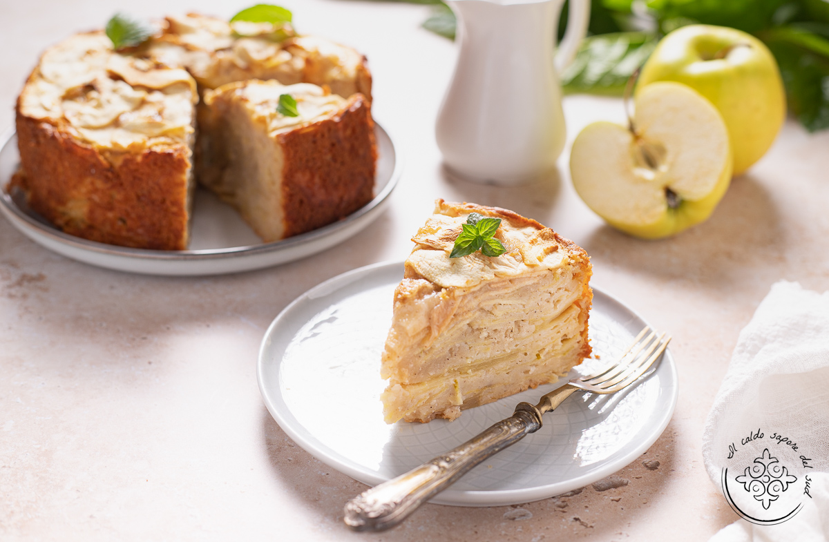 Tarta totalmente de manzana