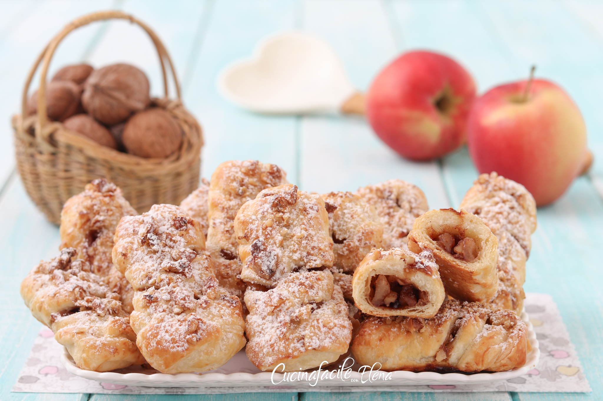 Trenzas de manzana y nueces