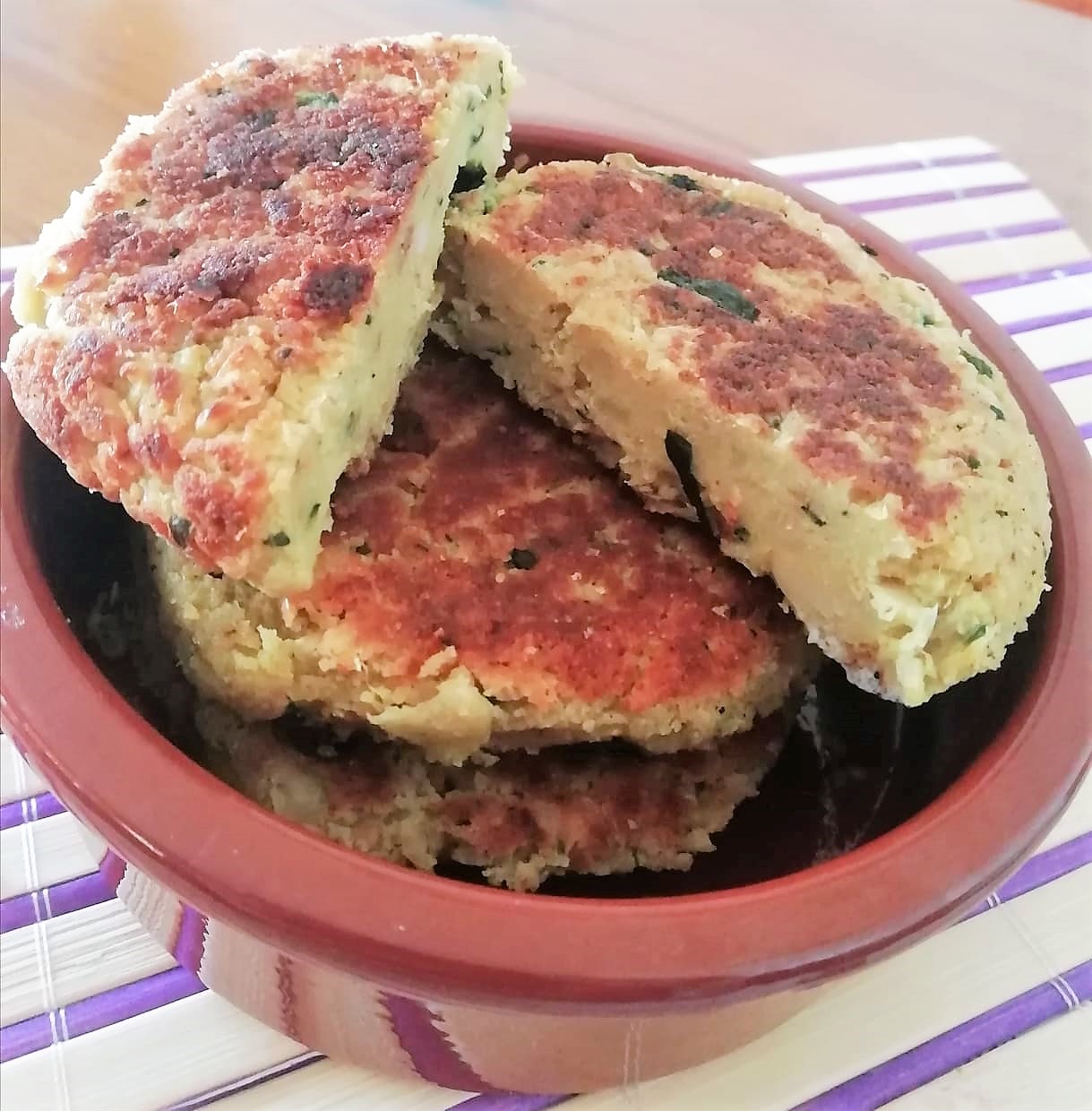 Hamburguesas vegetales de legumbres y verduras