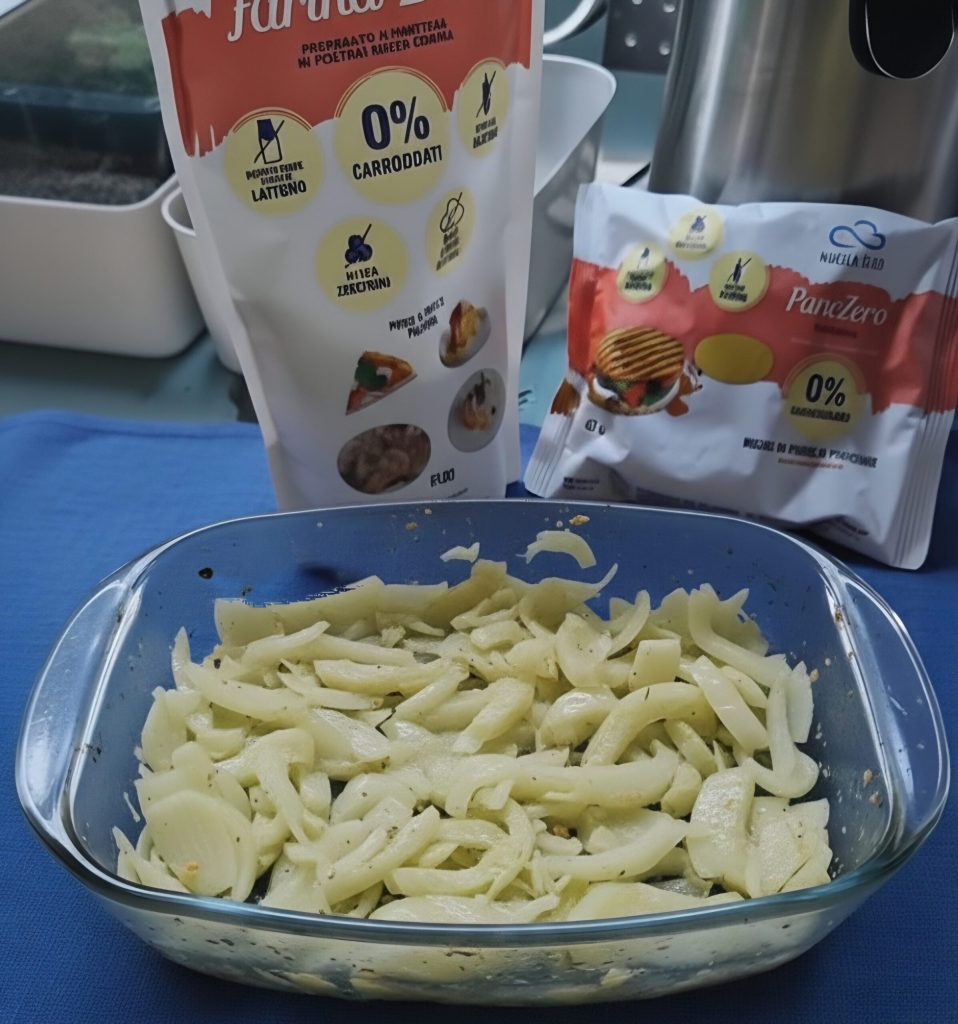 Hinojos gratinados con Nuvola zero