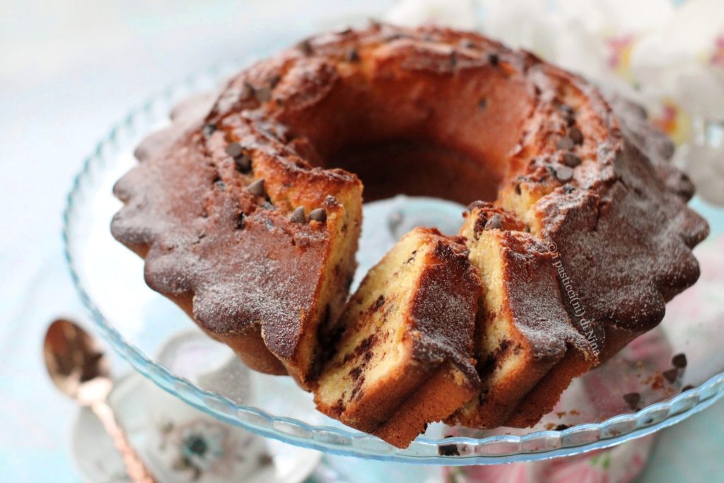 Bizcocho suave y esponjoso con gotas de chocolate negro receta i pasticcini di Nina