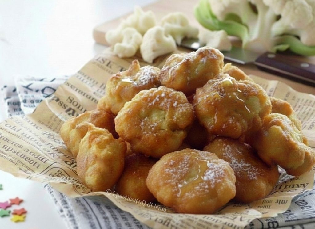 Buñuelos dulces de coliflor receta tradicional I Pasticcini di Nina