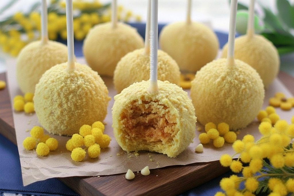 cake pops mimosa receta fácil y rápida los pastelitos de Nina