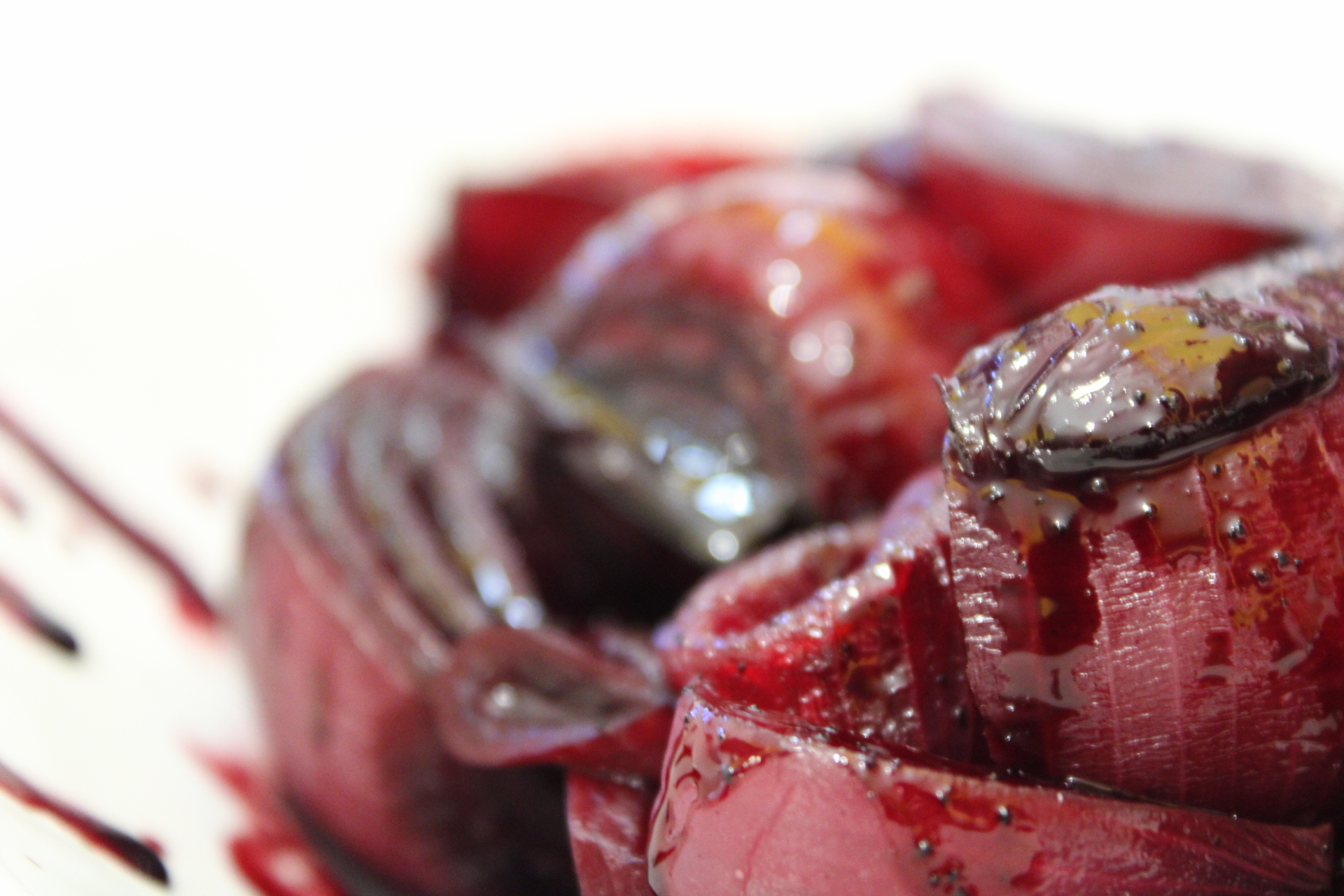 Cebollas rojas en agridulce