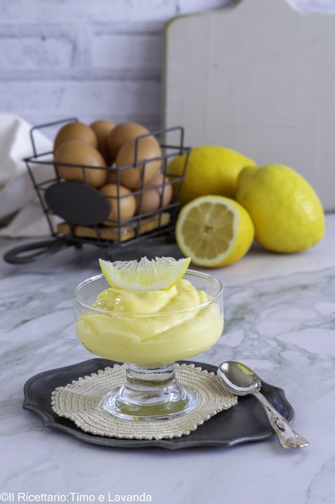 Crema de limón sin gluten espesada con almidón de maíz