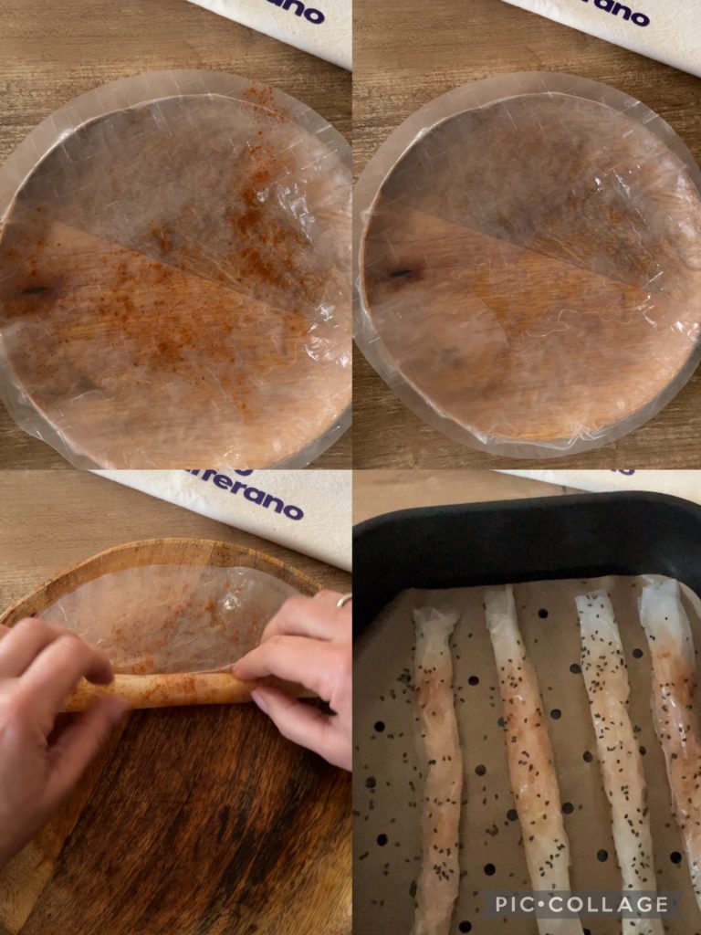 Palitos de arroz con pimentón