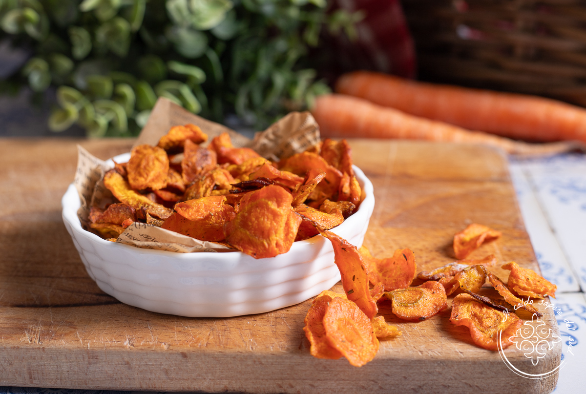 Chips de zanahoria al horno