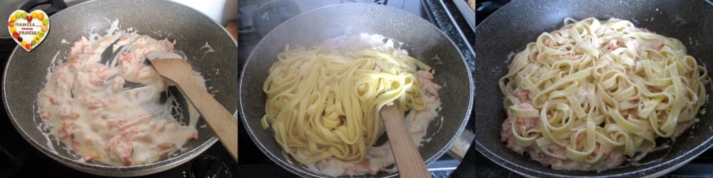 Tagliatelle con salmón, Mangia senza Pancia