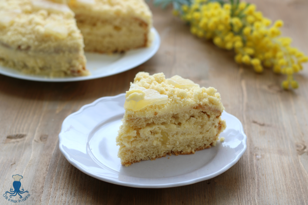 torta mimosa all'ananas candito
