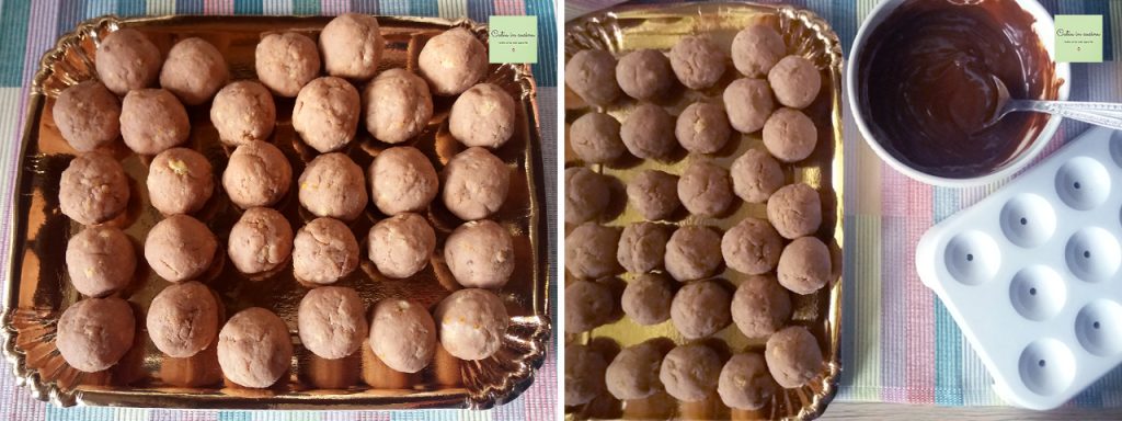 formar las bolitas con las manos