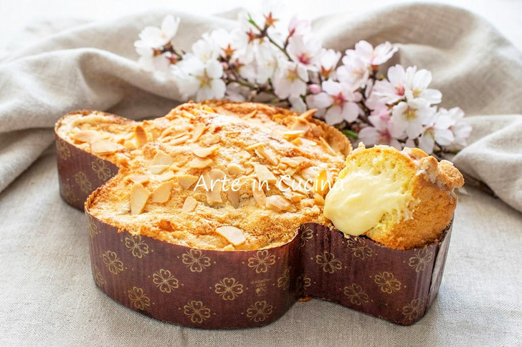 COLOMBA con CREMA DIPLOMÁTICA tarta rápida rellena