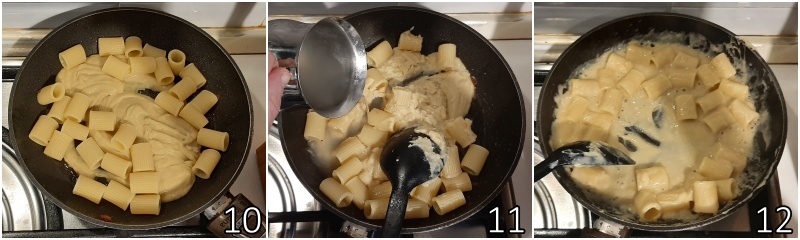 d. emulsionar la pasta en la crema de habas secas