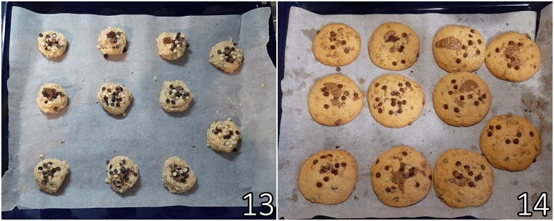 e. hornear los cookies de triple chocolate en el horno