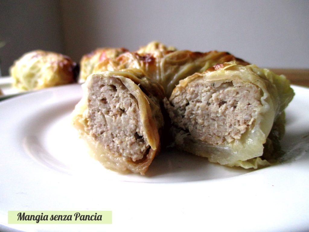 Rollitos de col y carne ligeros, Mangia senza Pancia