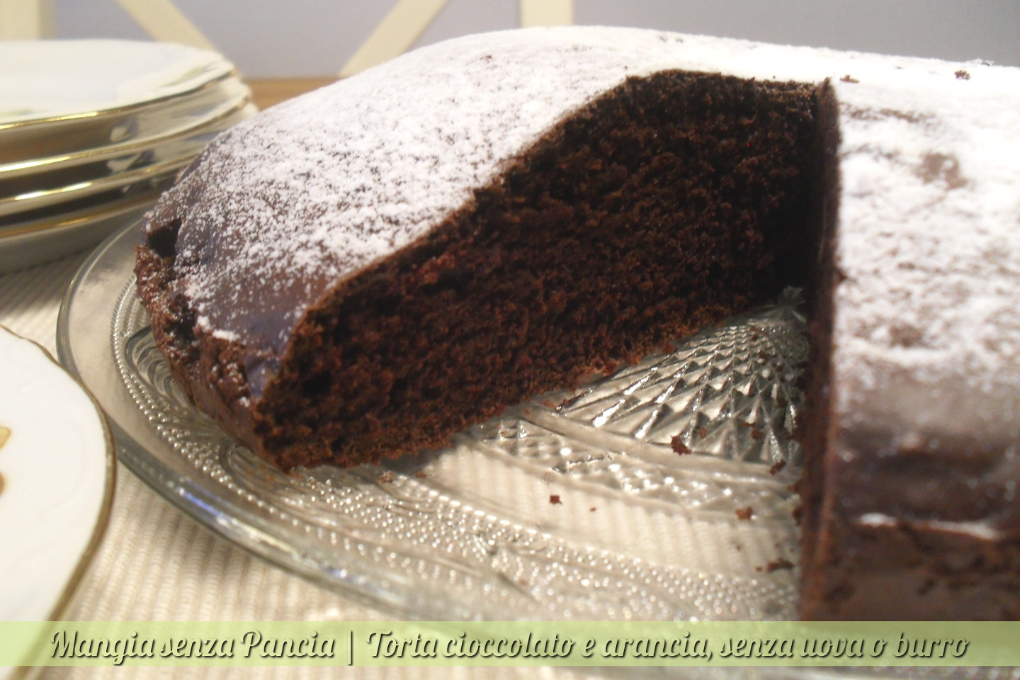 Tarta de chocolate y naranja sin huevos ni grasas