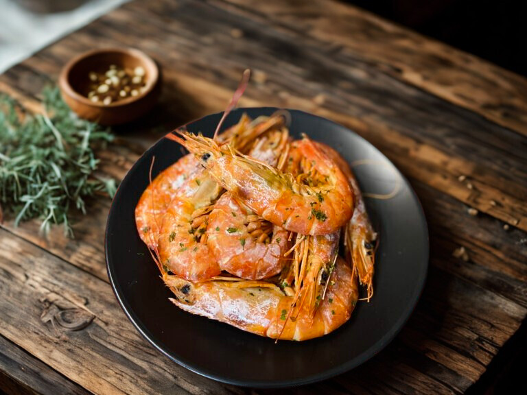 Gambones al horno rápidos