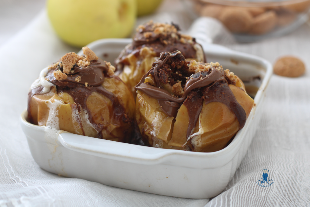 Manzanas al horno con Nutella