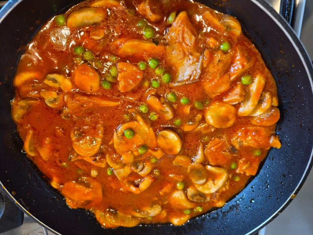 Las pappardelle a la boscaiola