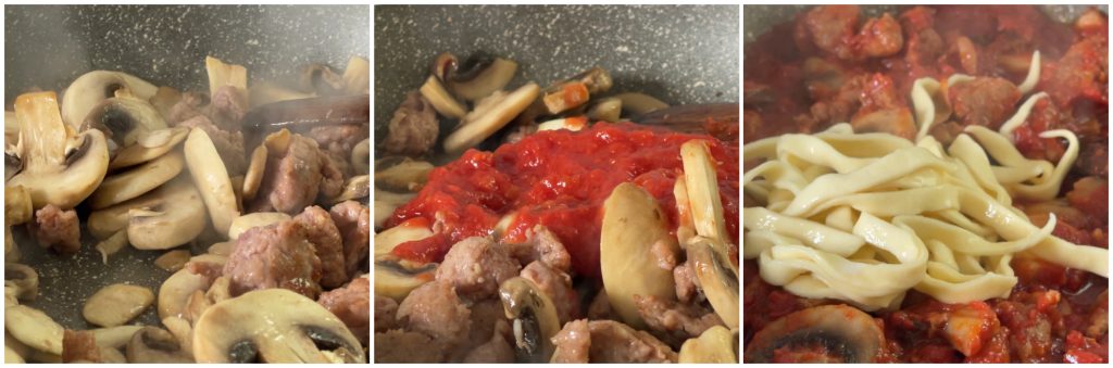 tagliatelle a la boscaiola