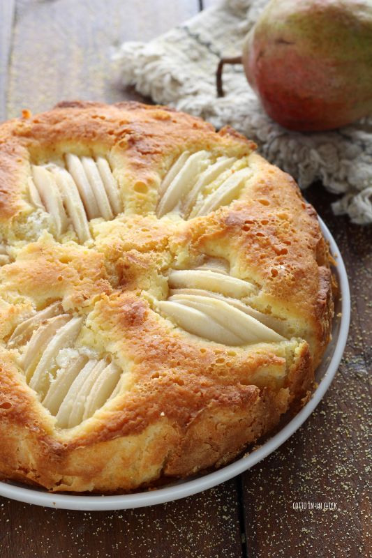 tarta de peras sin gluten y sin lactosa