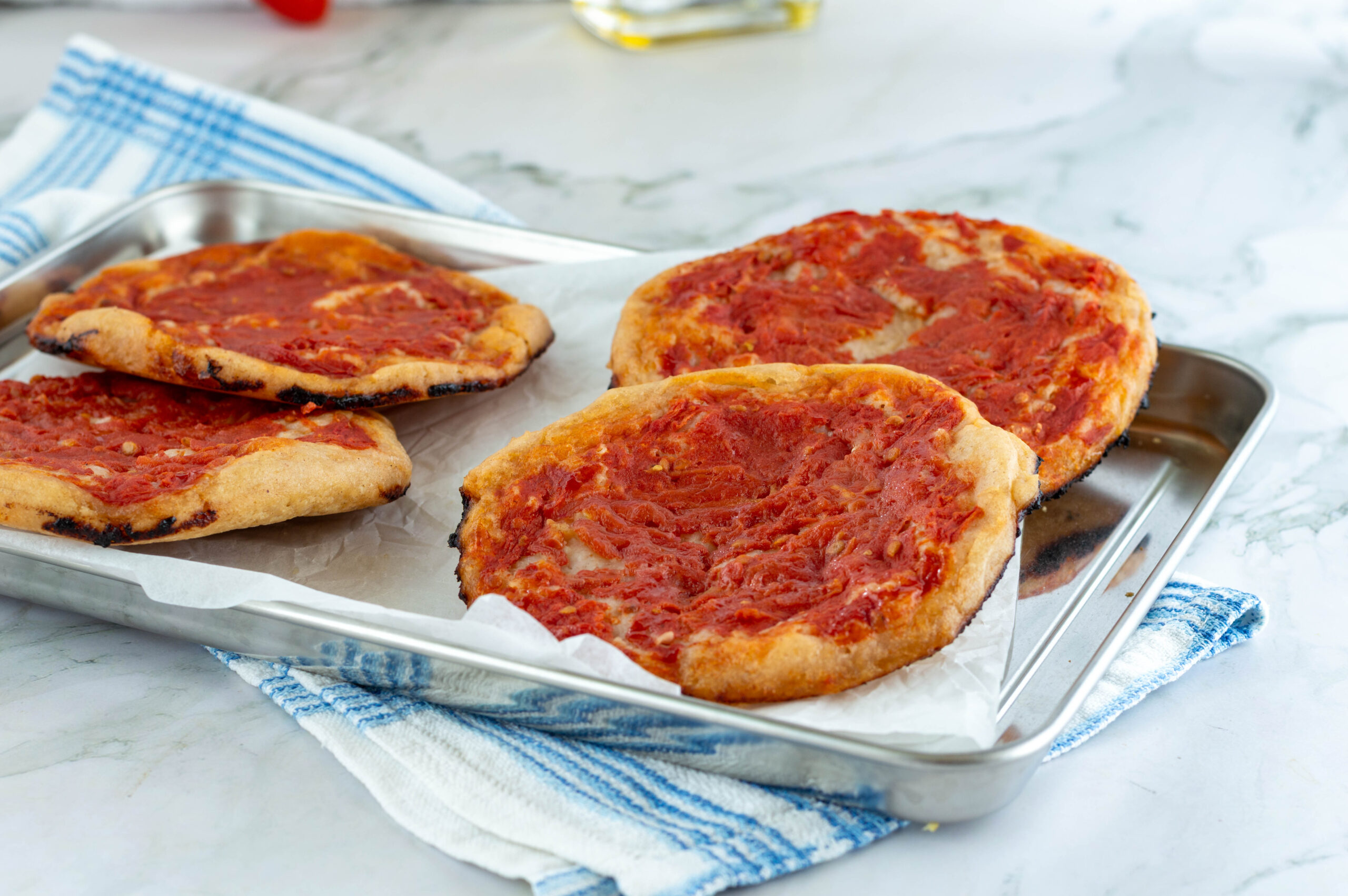 Pizzetas sin gluten con harinas naturales: esponjosas por dentro y crujientes por fuera