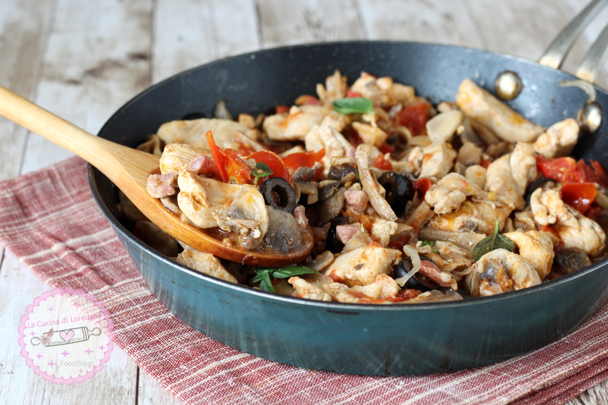 POLLO A LA BOSCAIOLA: tiernos bocados de pollo sabrosos y llenos de sabor