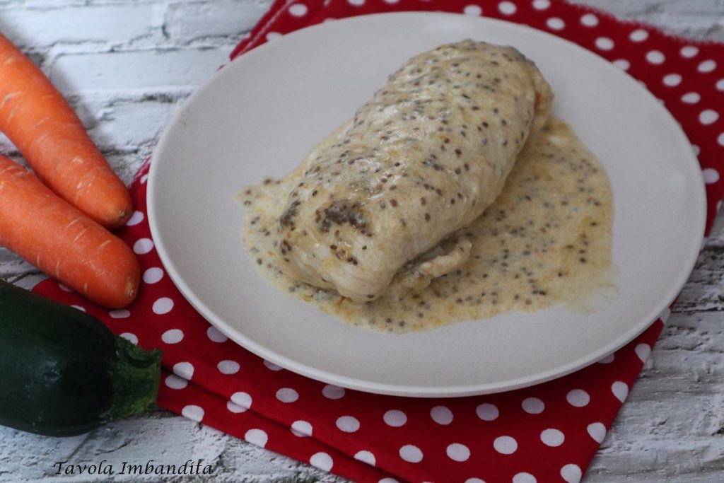Rollitos de pavo con verduras y semillas de chía