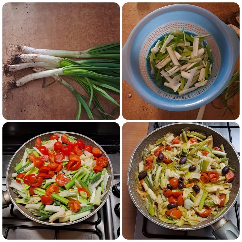 Sponsali con tomatitos y aceitunas