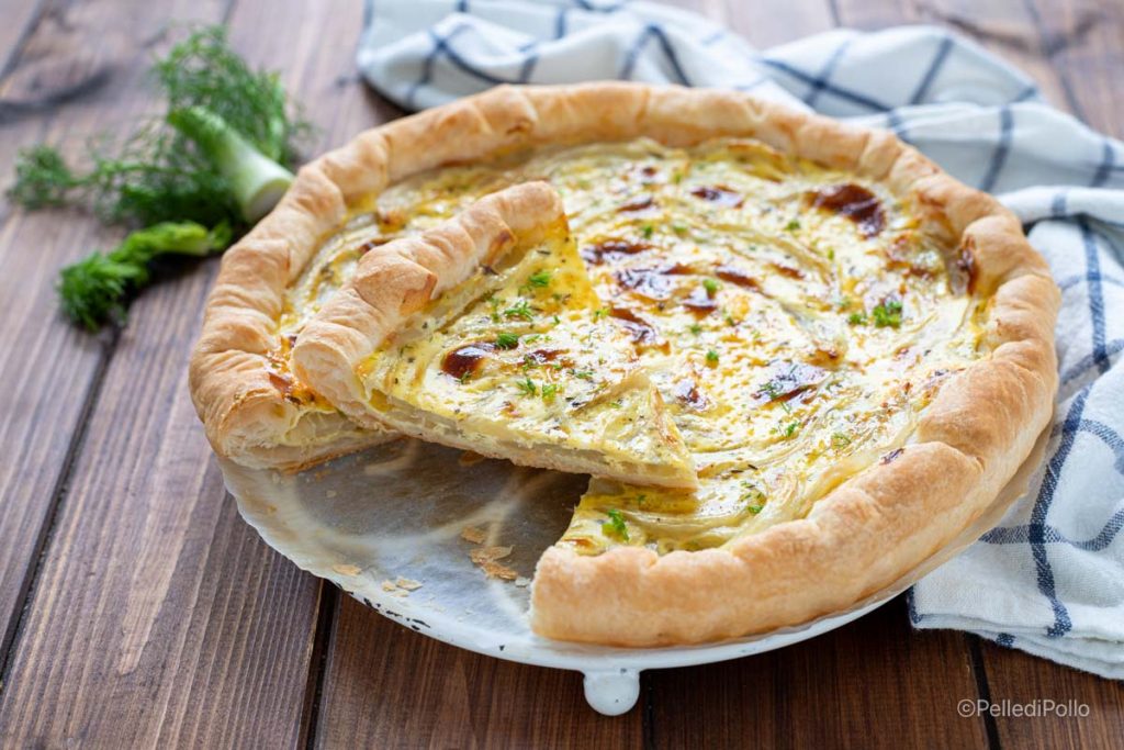 tarta de hojaldre con hinojo