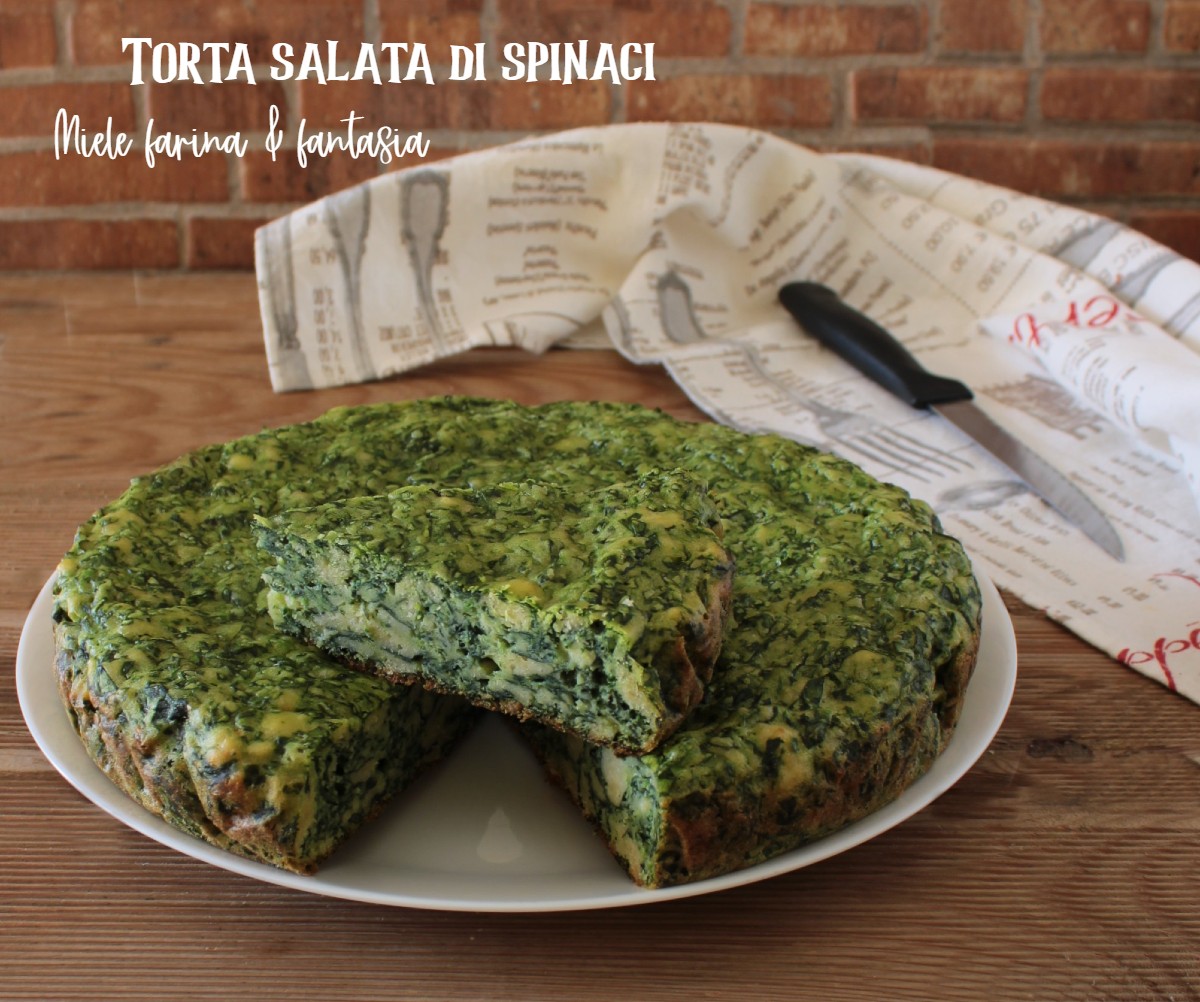 Tarta salada esponjosa de espinacas