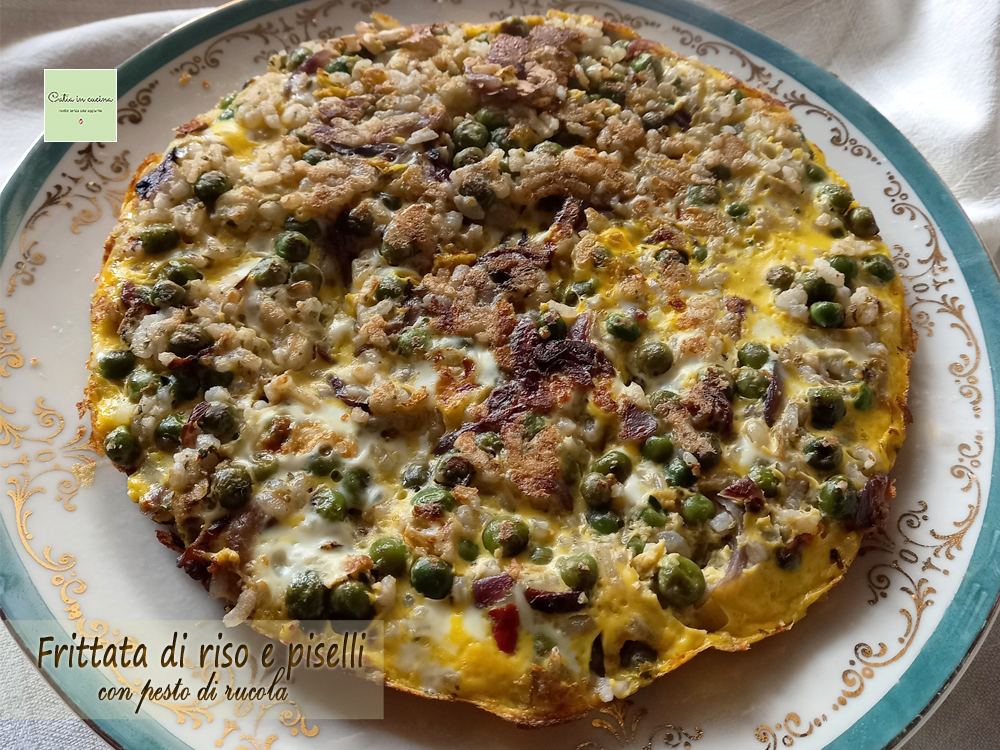 tortilla de arroz y guisantes