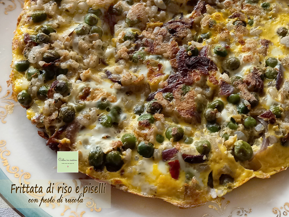 Tortilla de arroz y guisantes