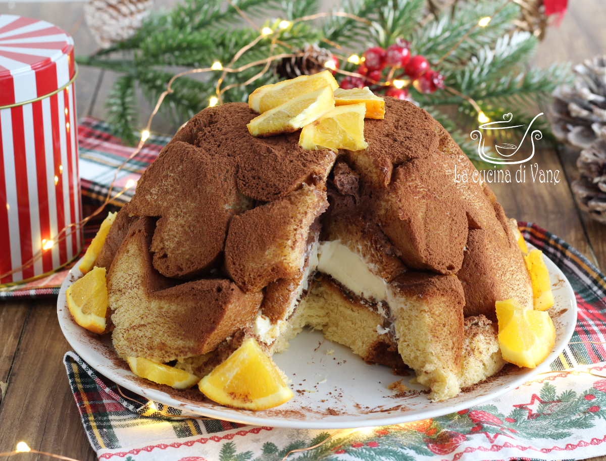 Zuccotto de Pandoro Naranja y Chocolate episodio TV LA COCINA DE VANE