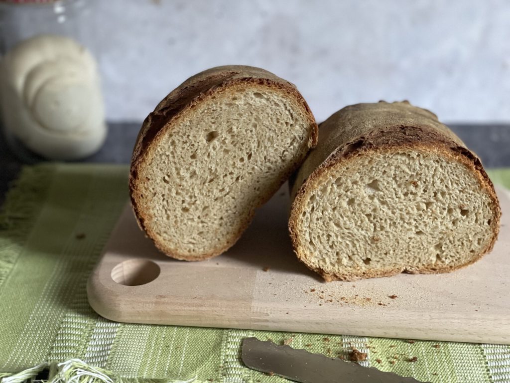 pan sin amasado cortado