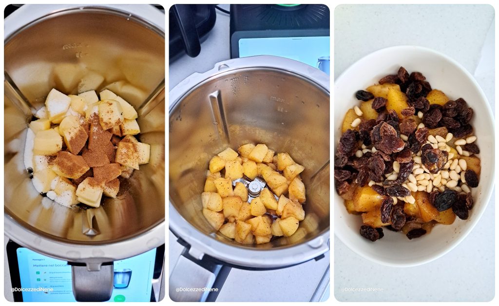 Tarta desmigajada con sabor a strudel