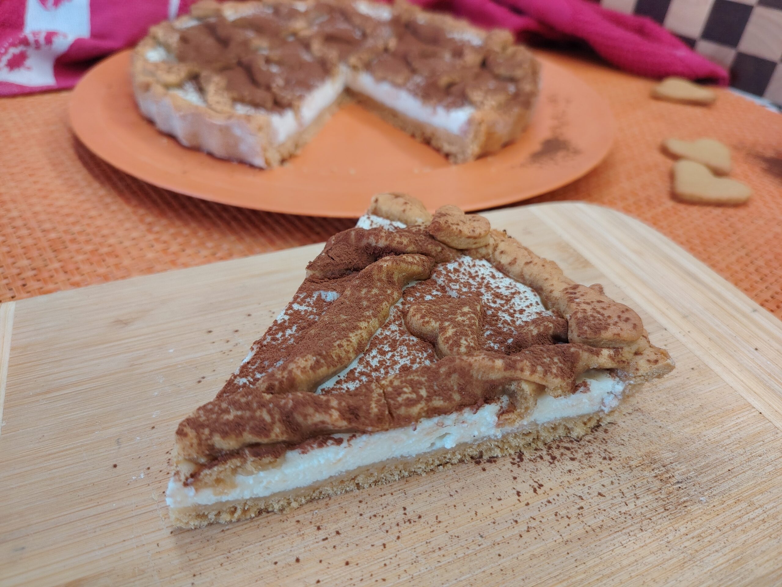 Tarta de café con crema de ricotta