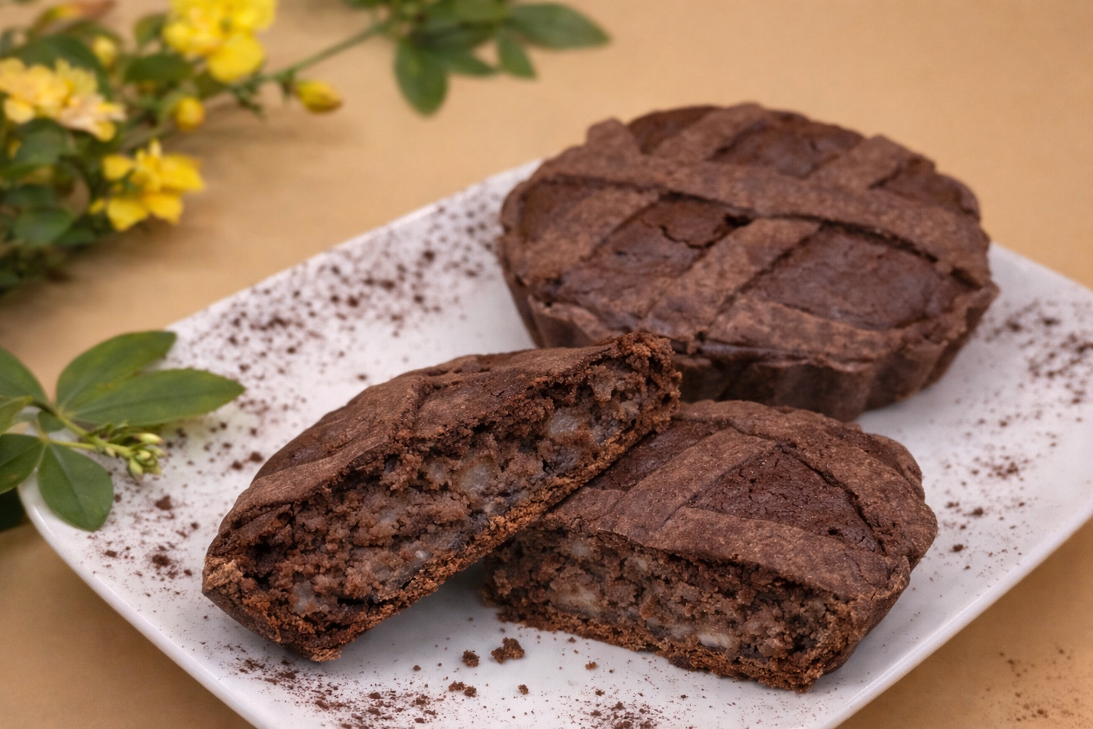 Pastiera de arroz con chocolate y masa quebrada de cacao – Receta deliciosa