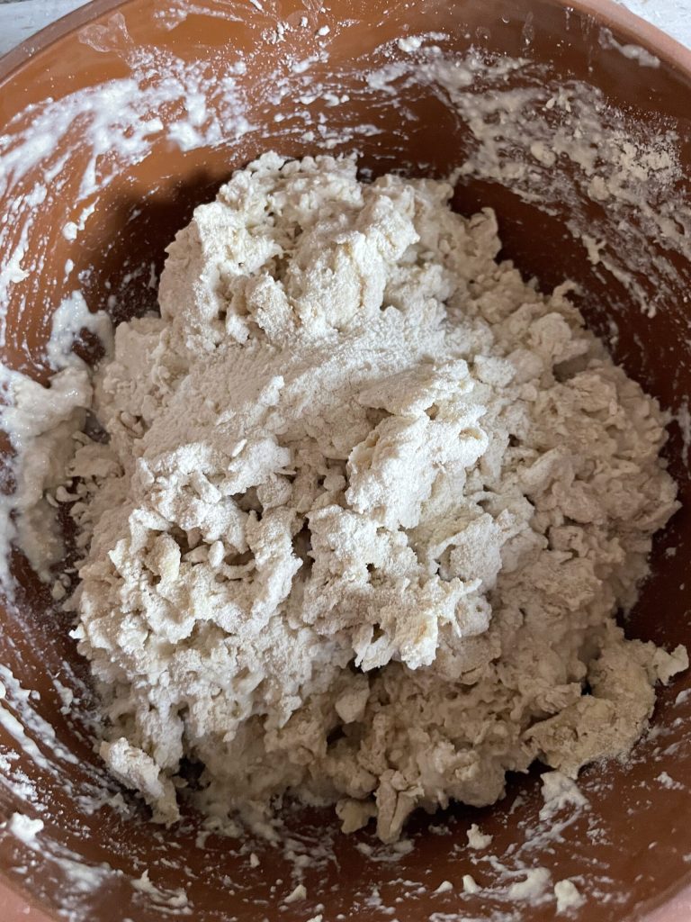 masa del pan sin amasado con masa madre