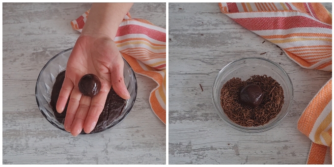 Brigadeiro de chocolate, preparación