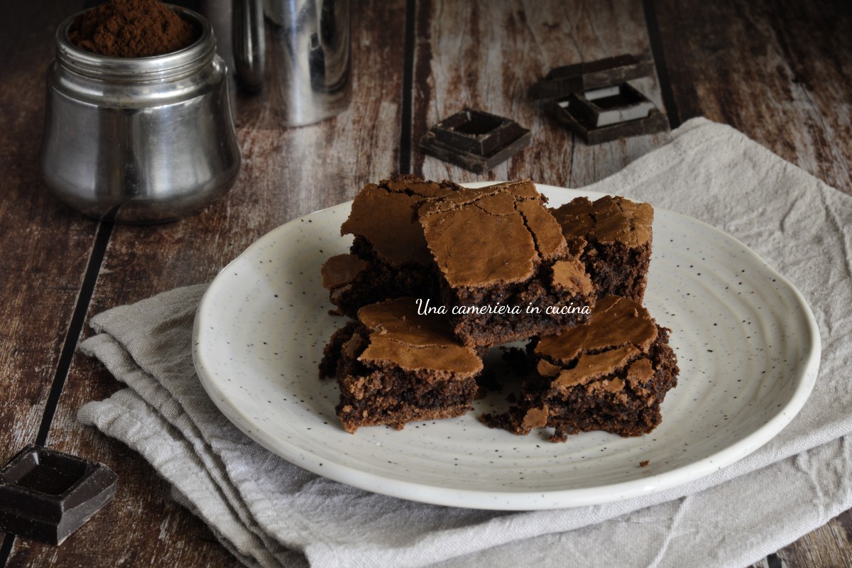 Brownies de chocolate y café