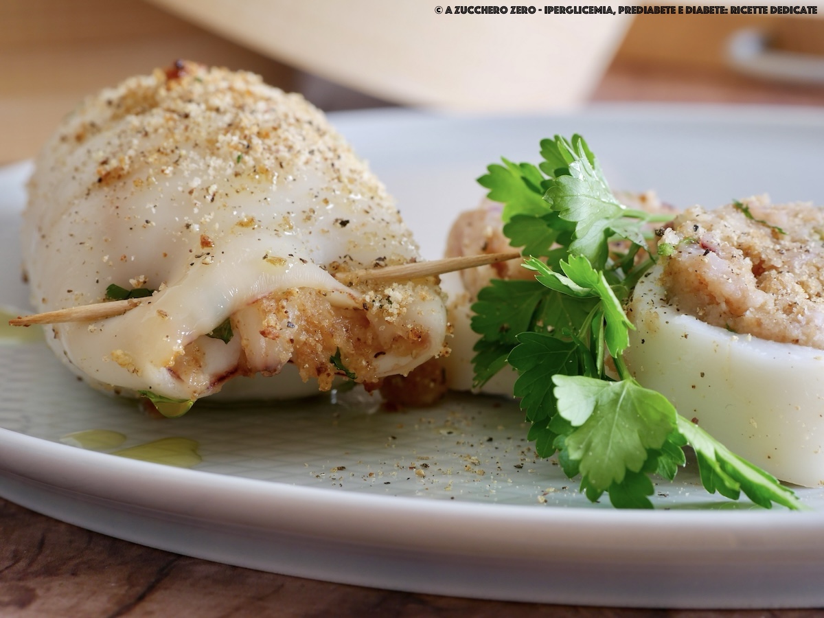 Calamares rellenos al horno ligeros