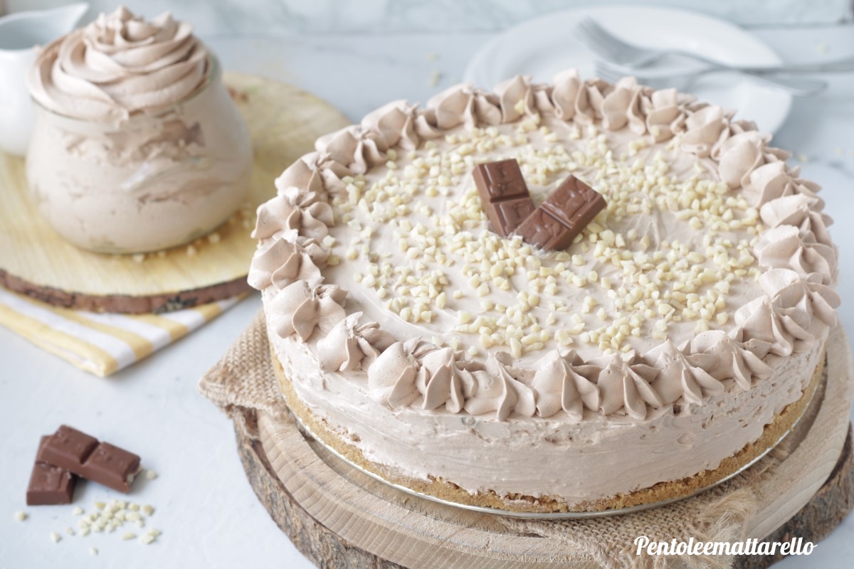 Cheesecake con Nutella y Kinder