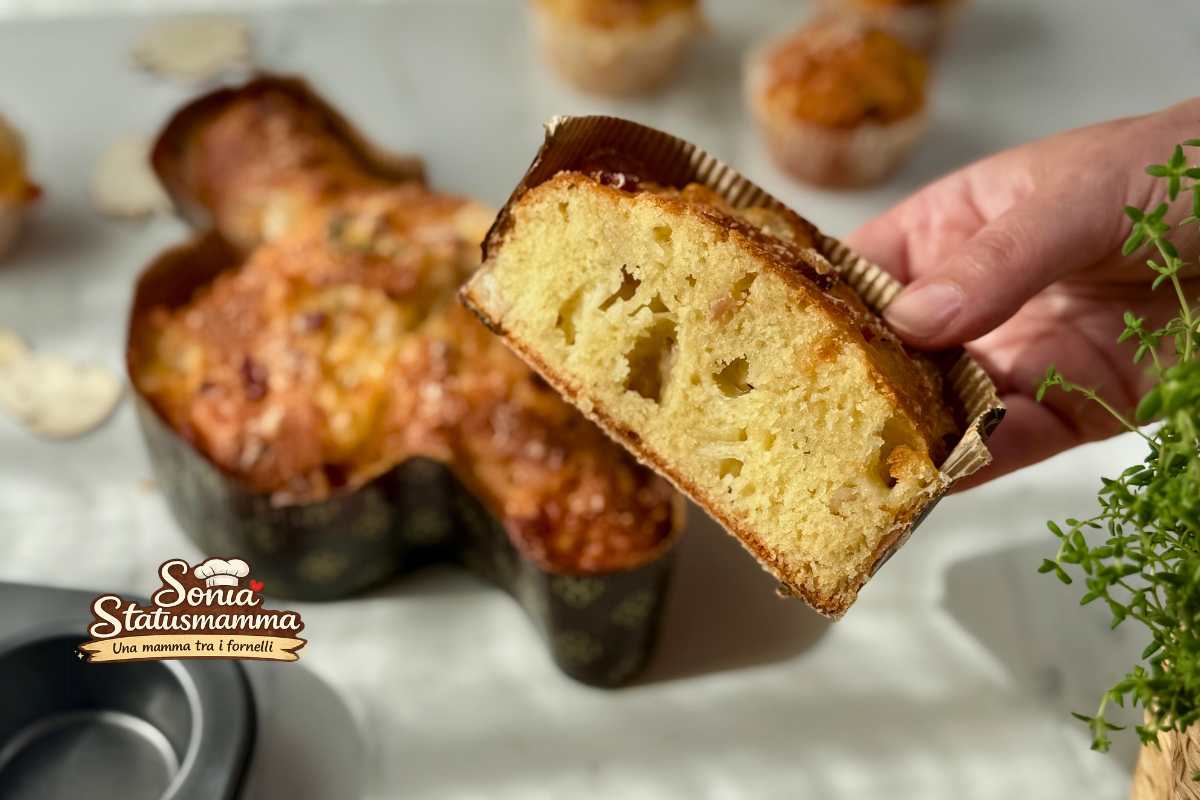 Colomba Salada de Pascua y Muffins Esponjosos: la masa única, práctica y rápida