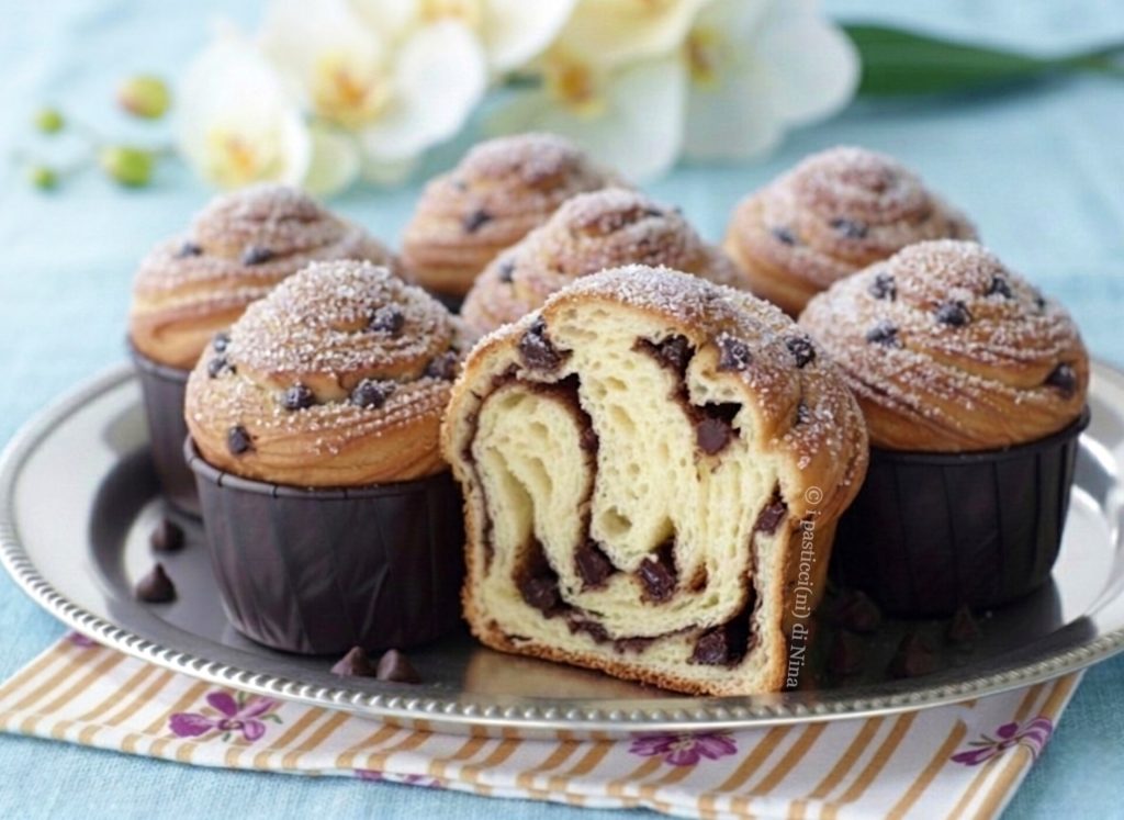 cruffin con gotas de chocolate receta i pasticcini di Nina