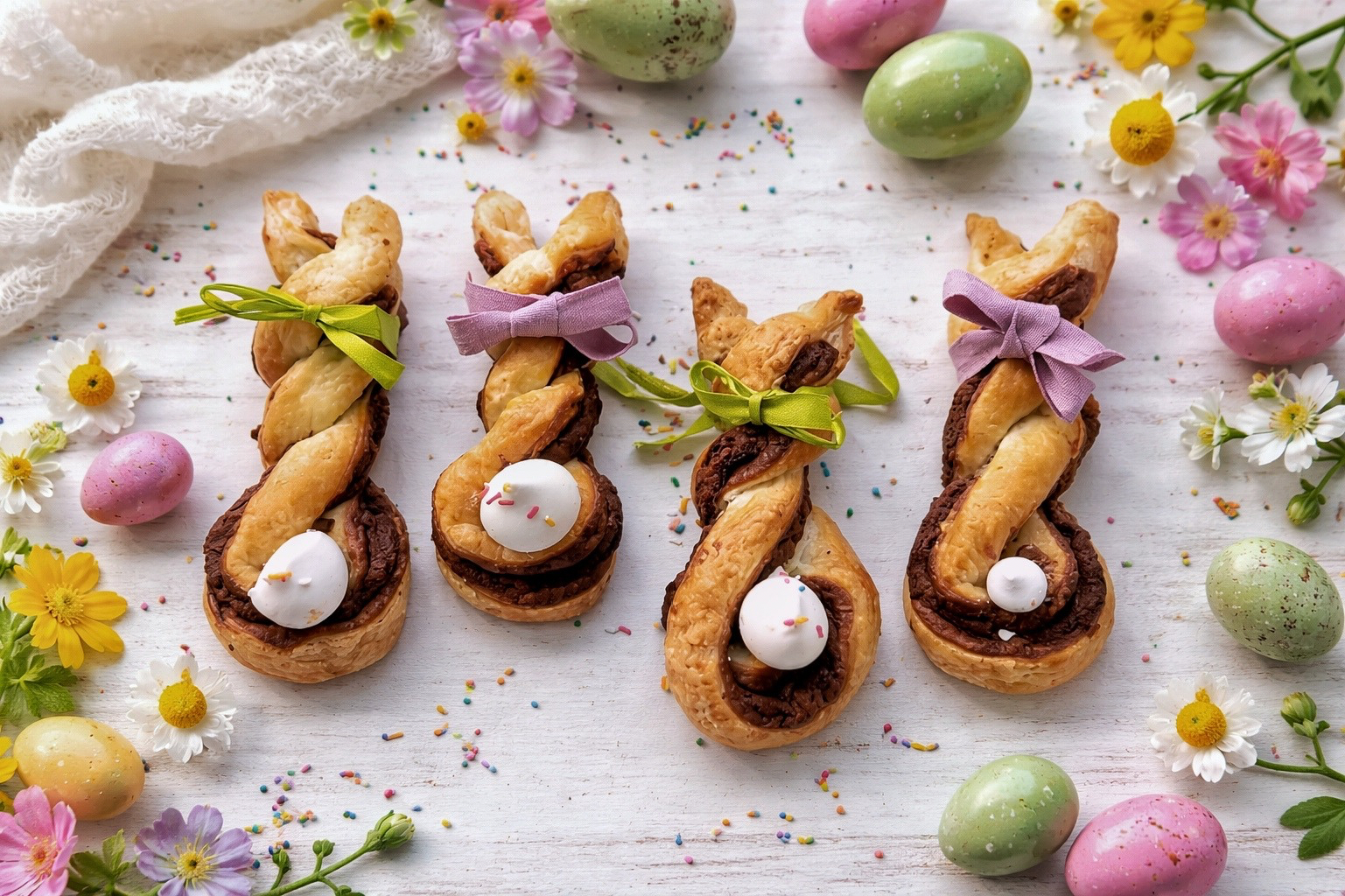 CONEJITOS DE HOJALDRE Y NUTELLA