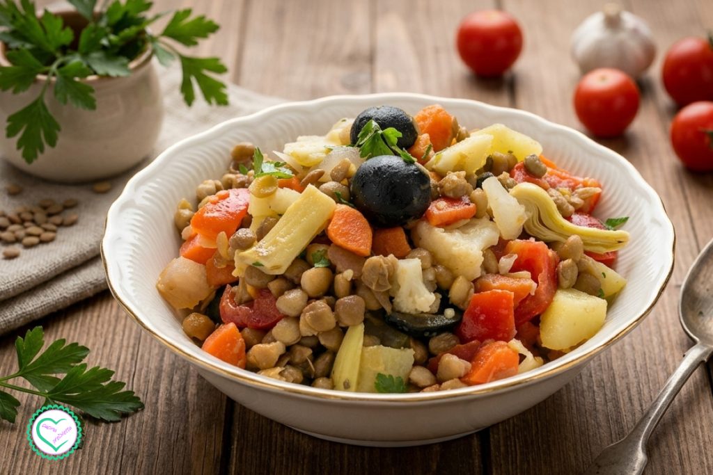 Receta Ensalada de lentejas con patatas