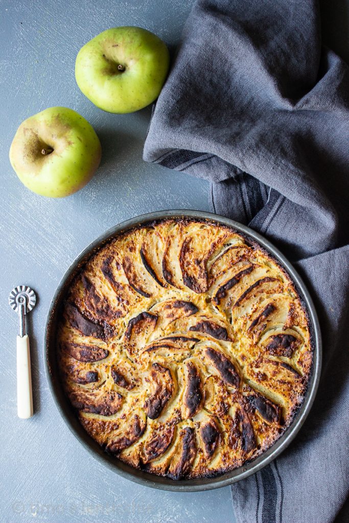 Farinata cecina con manzanas sin gluten