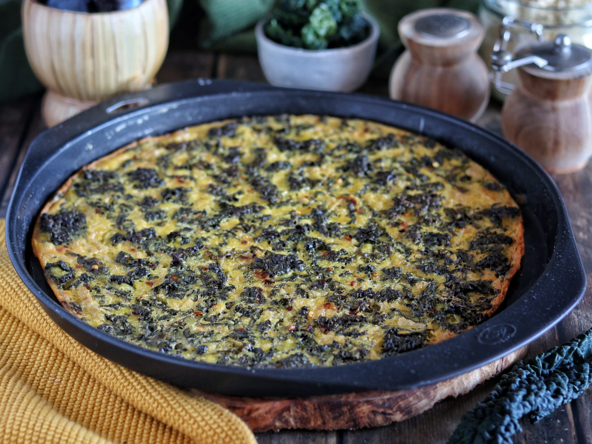 Farinata de garbanzos con col negra