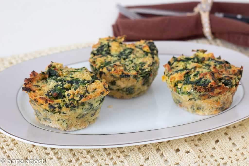 Flanes de espinacas y ricotta