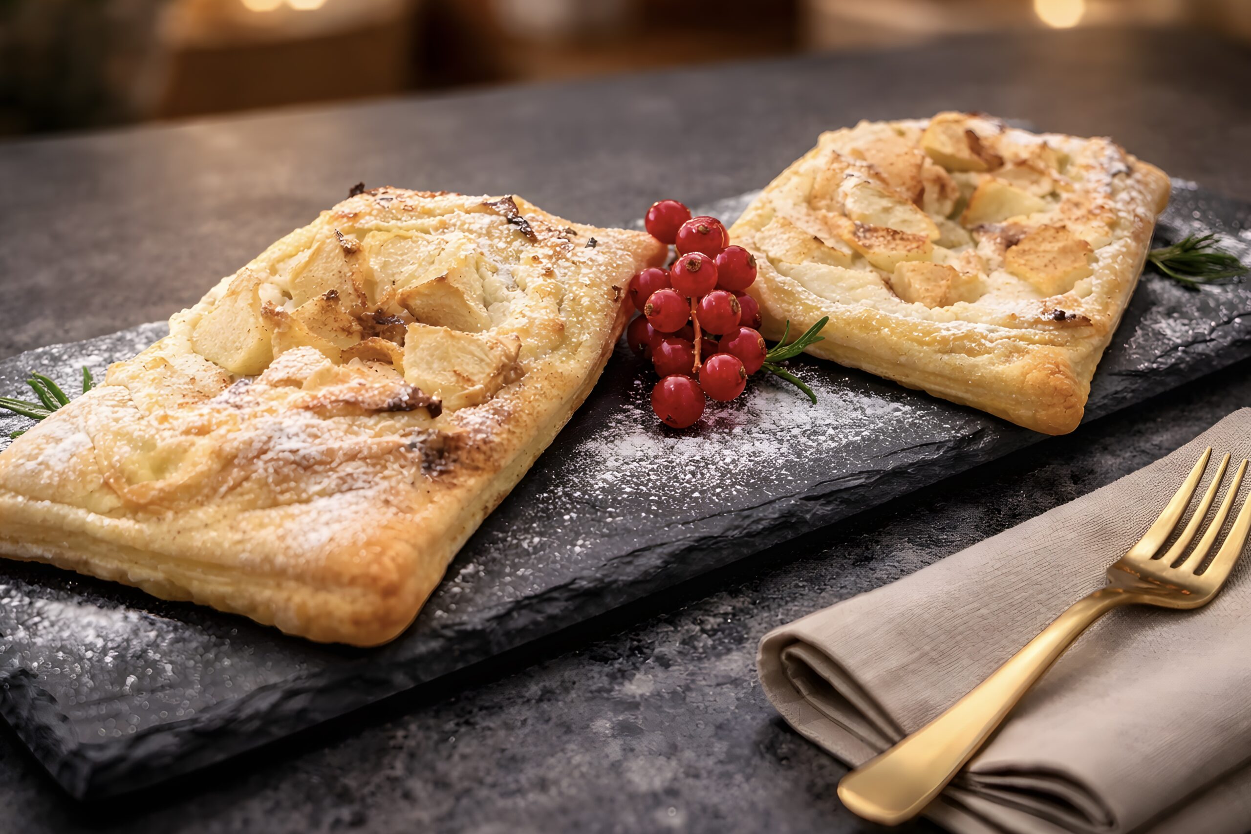 Daneses con ricotta y manzanas: súper rápidos, crujientes por fuera y cremosos por dentro